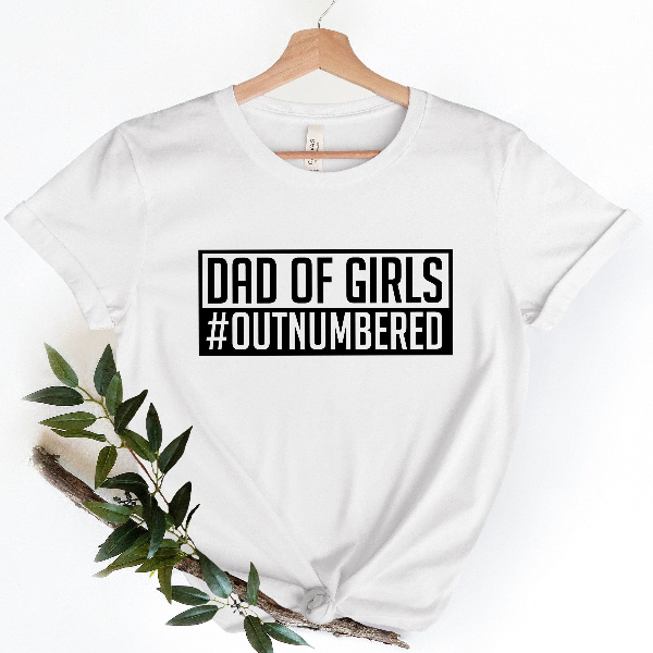 Dad Of Girls Outnumbered Shirt Funny Girl Dad Tee Gift grey 3xl t Shirt