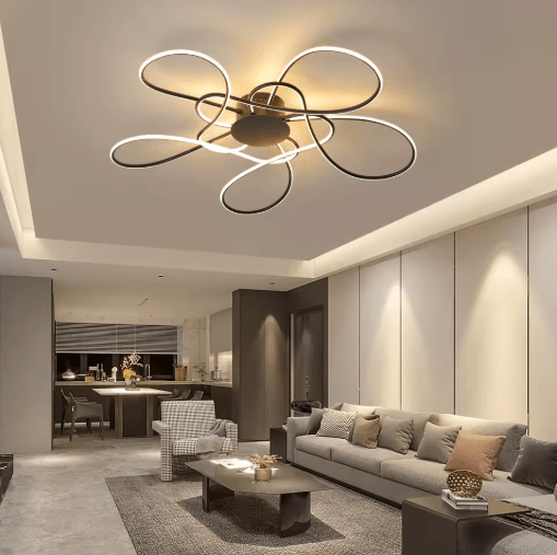 Modern LED Chandelier Ceiling Light Chrome & Gold Luxury Fixture For Living Room dia900mm Chrome dimmable Rc With App