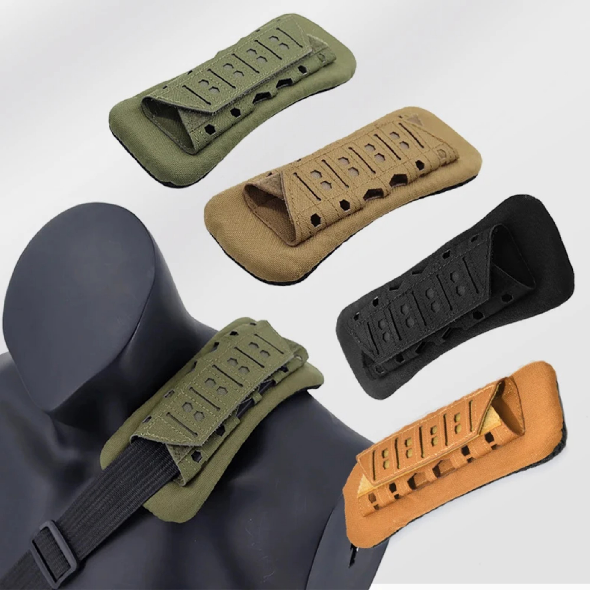 High Performance Tactical Shoulder Strap Pads For Backpack And Hunting Vest Comfort khaki