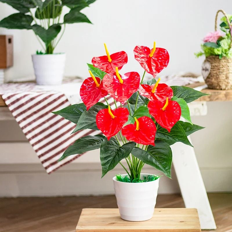 Botanical Artificial Monstera & Palm Fronds High Definition Big Herb Greenery For Modern Gardens & Luxury Home Decor 21 In 6 Heads