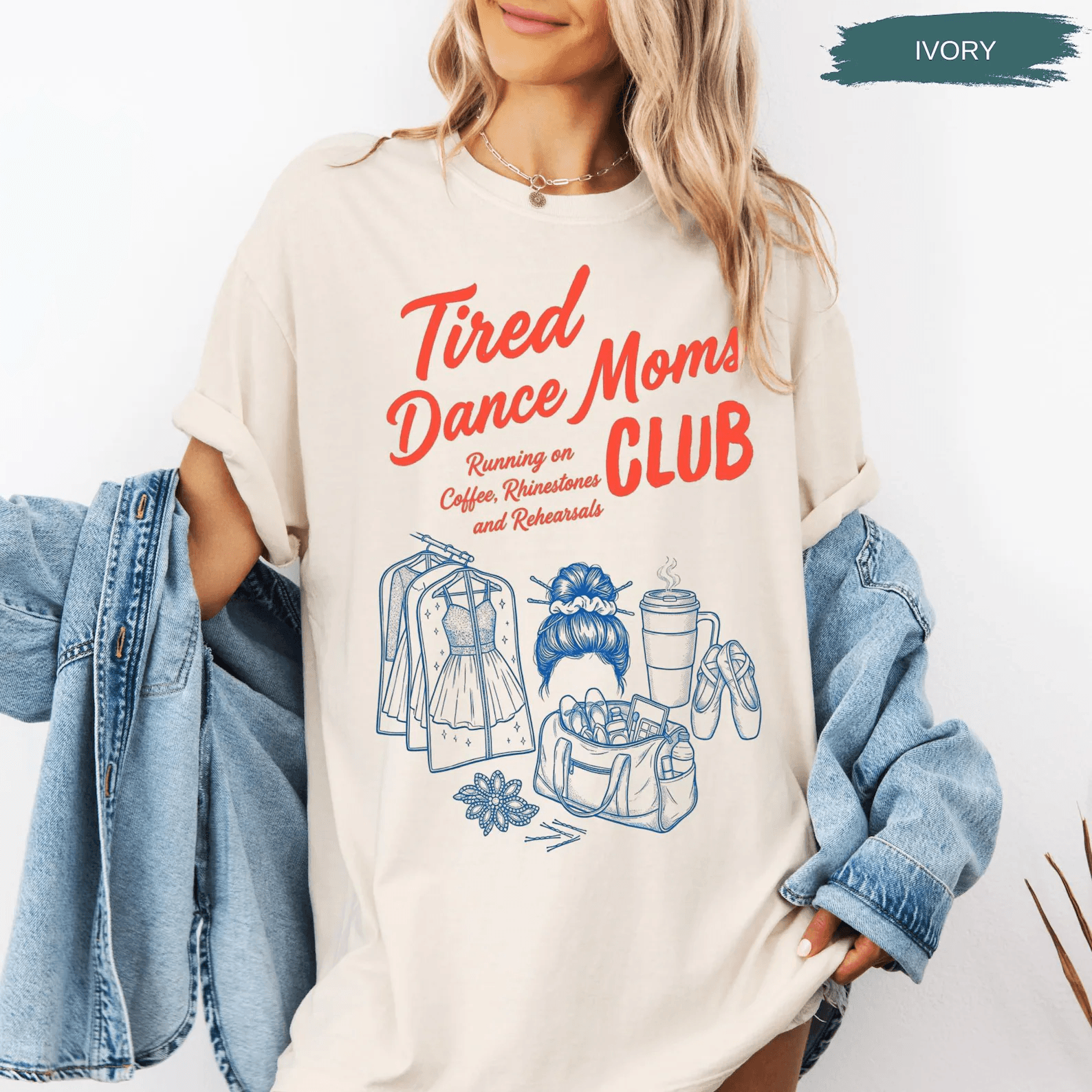 Comfort Colors Tired Dance Mom Shirt Funny Dance Mom Life Tee Competition Gift navy s t Shirt