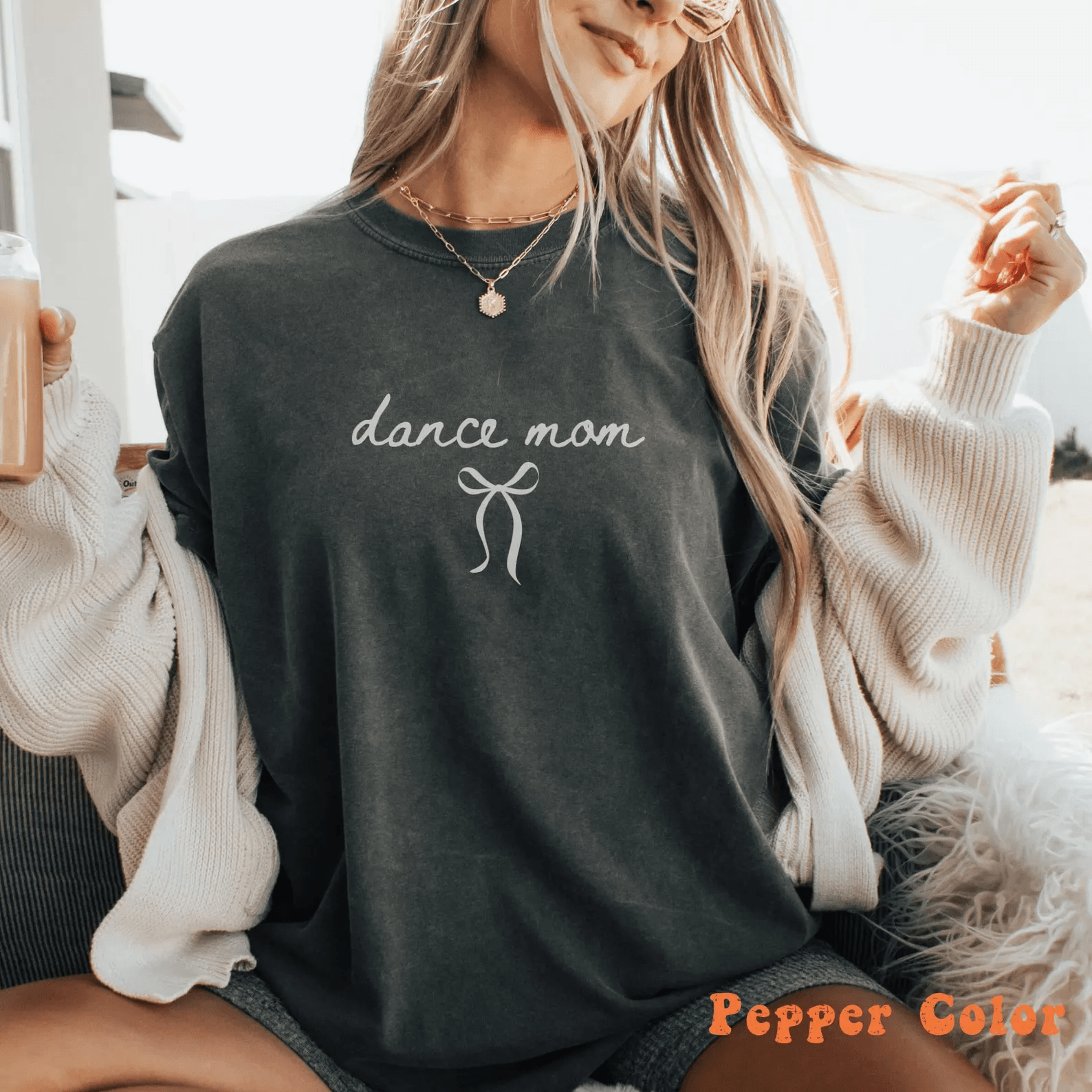 Dance Mom Shirt Ballet Mom Bow Tee Dance Mama Sweatshirt Competition Gift maroon 2xl sweatshirt