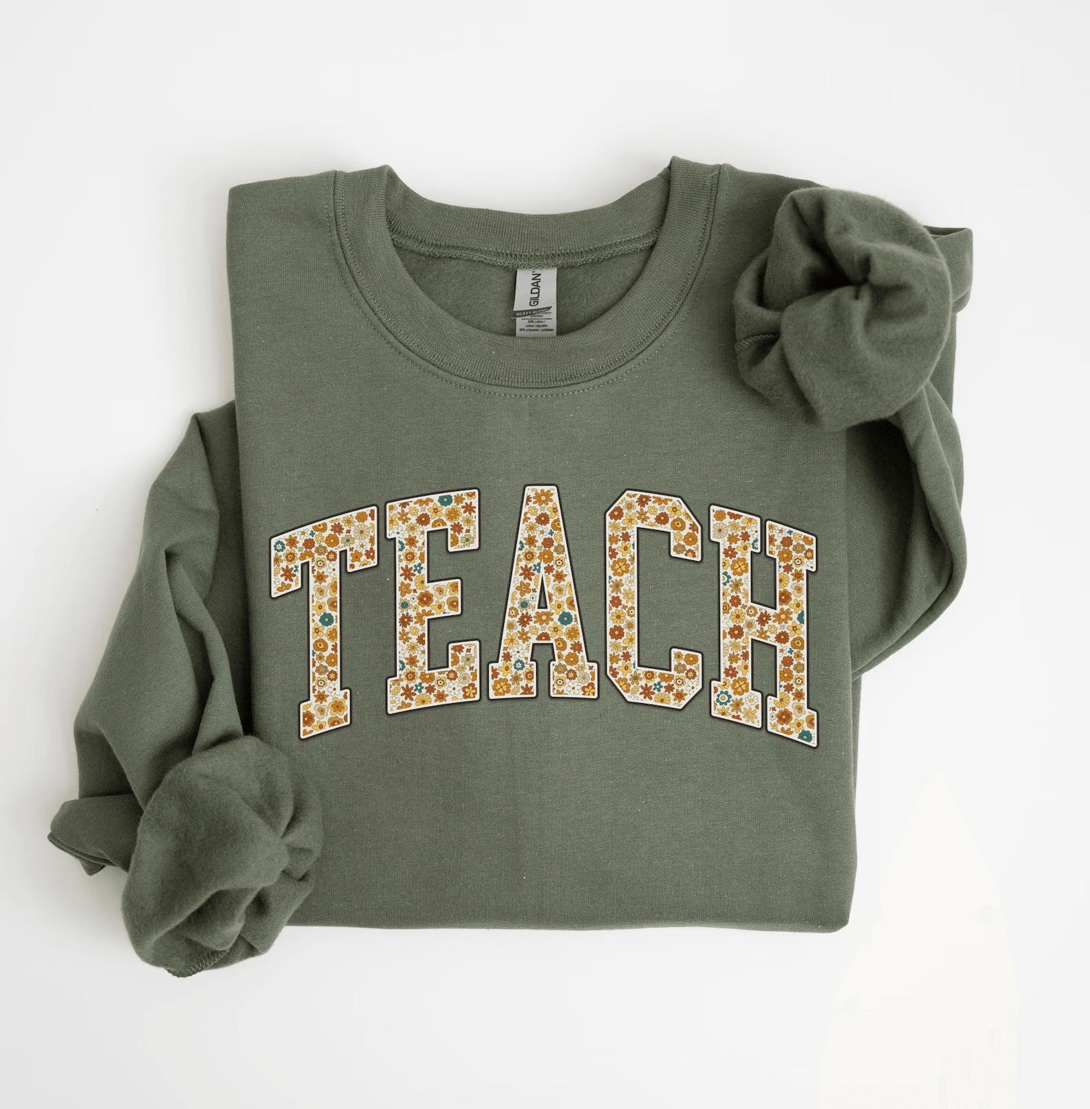 Floral Teach Sweatshirt Cute Teacher Crewneck Back To School Teacher Appreciation Gift pink 3xl t Shirt