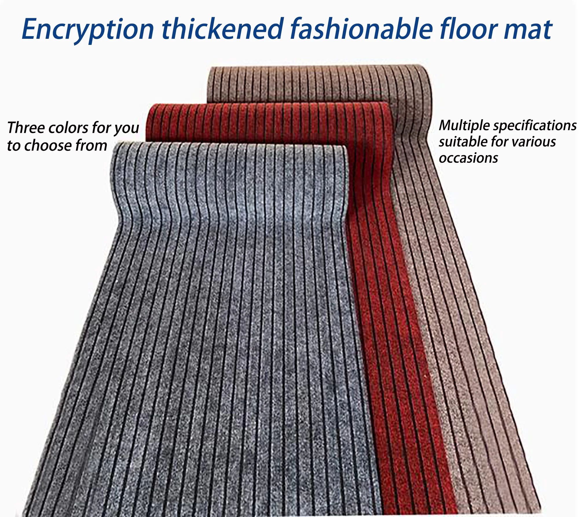 Waterproof Non Slip Floor Mat Kitchen Bathroom Door Rug black Red 19.7 X 35.4 In