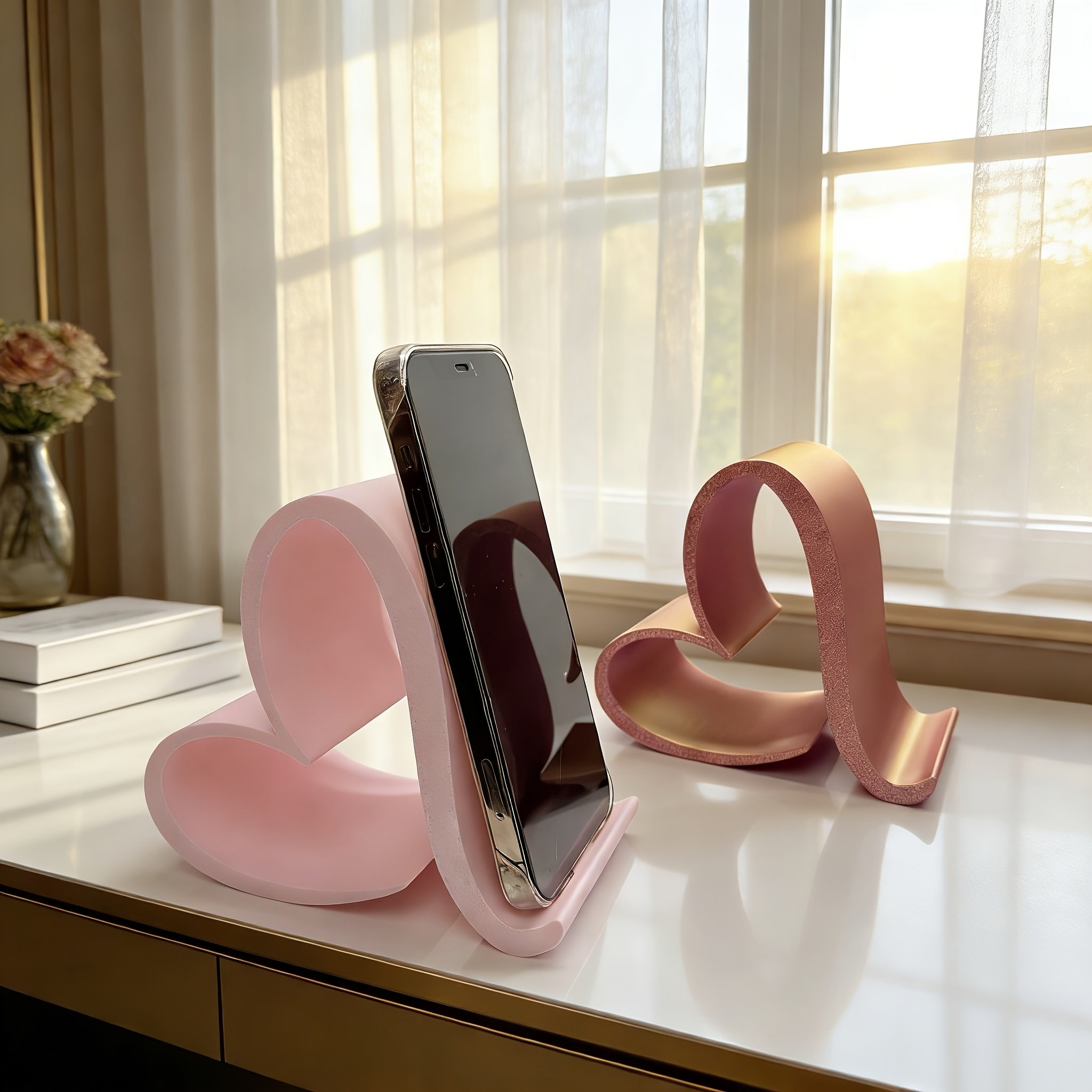 Heart Phone Stand Cute Desk Holder For Phones Tablets Romantic Gift Decor Heart Phone Stand Cute Desk Holder For Phones Tablets Romantic Gift Decor
