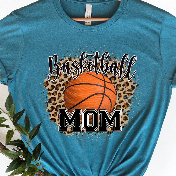 Basketball Mom Shirt Leopard Game Day Mom Tee, Perfect Gift For Basketball Moms teal m sweatshirt