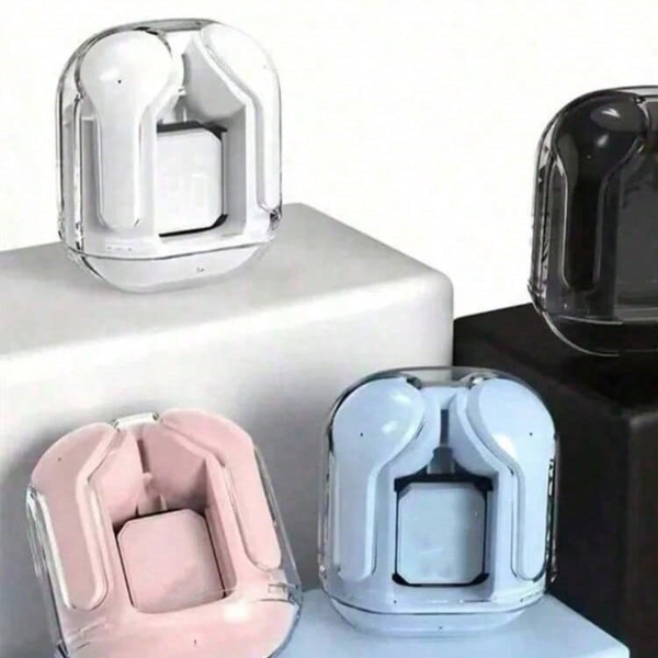 Mini Wireless Earbuds With LED Display Charging Case And Built In Mic green