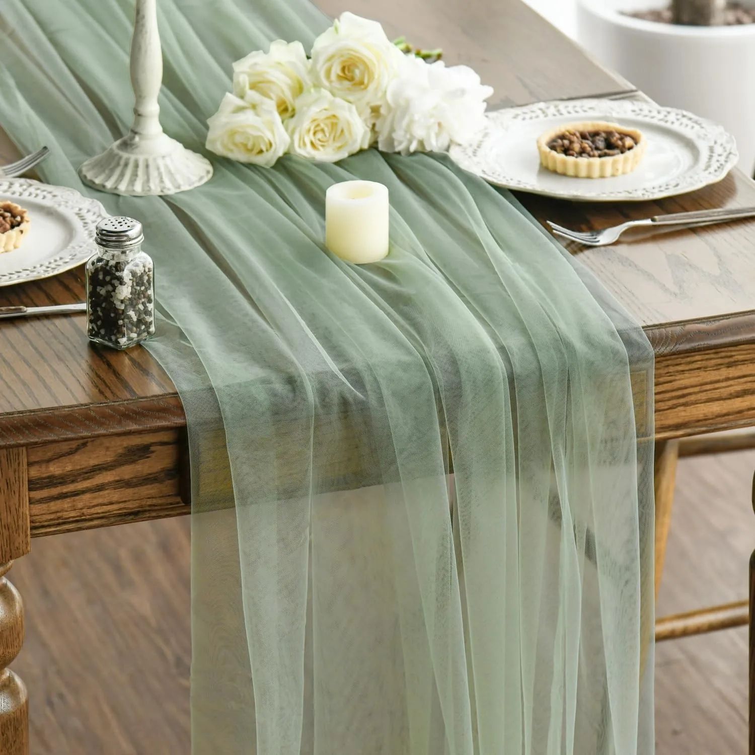 Sheer Gauze Table Runner Elegant Wedding & Party Arch Draping Table Decor burgundy 63.0 393.7 In
