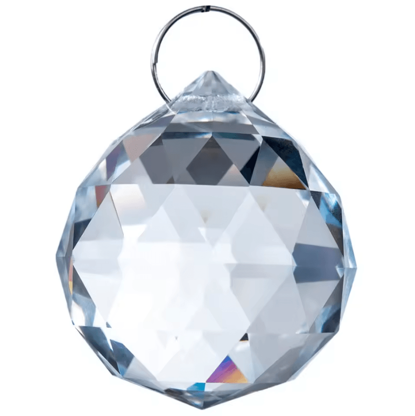 Crystal Prism Ball Suncatcher Pendant Faceted Glass Chandelier Hanging Decor clear 50mm