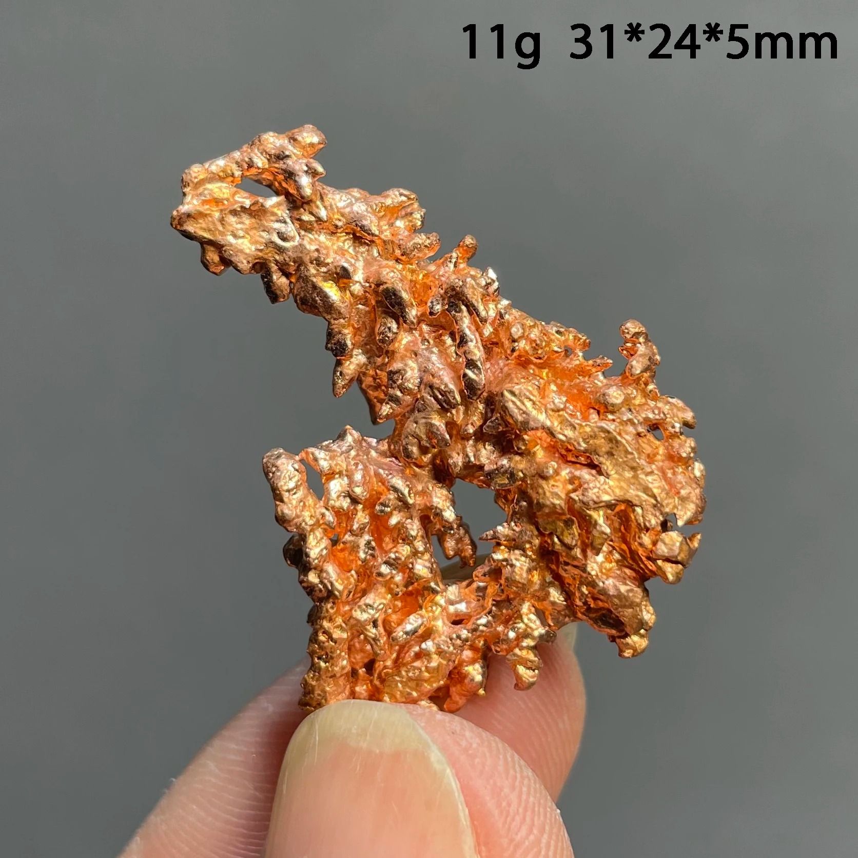 Natural Native Copper Quartz Cluster Copper Mineral Specimen Healing Crystal Decor cluster H 1.18x0.71in