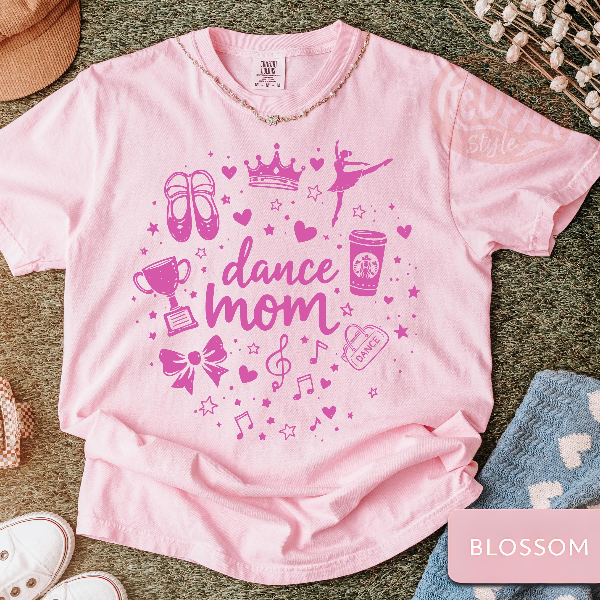 Dance Mom Shirt Cute Pink Graphic Tee Fun Recital Mom T Shirt Trendy Dance Mom Top pink xl t Shirt