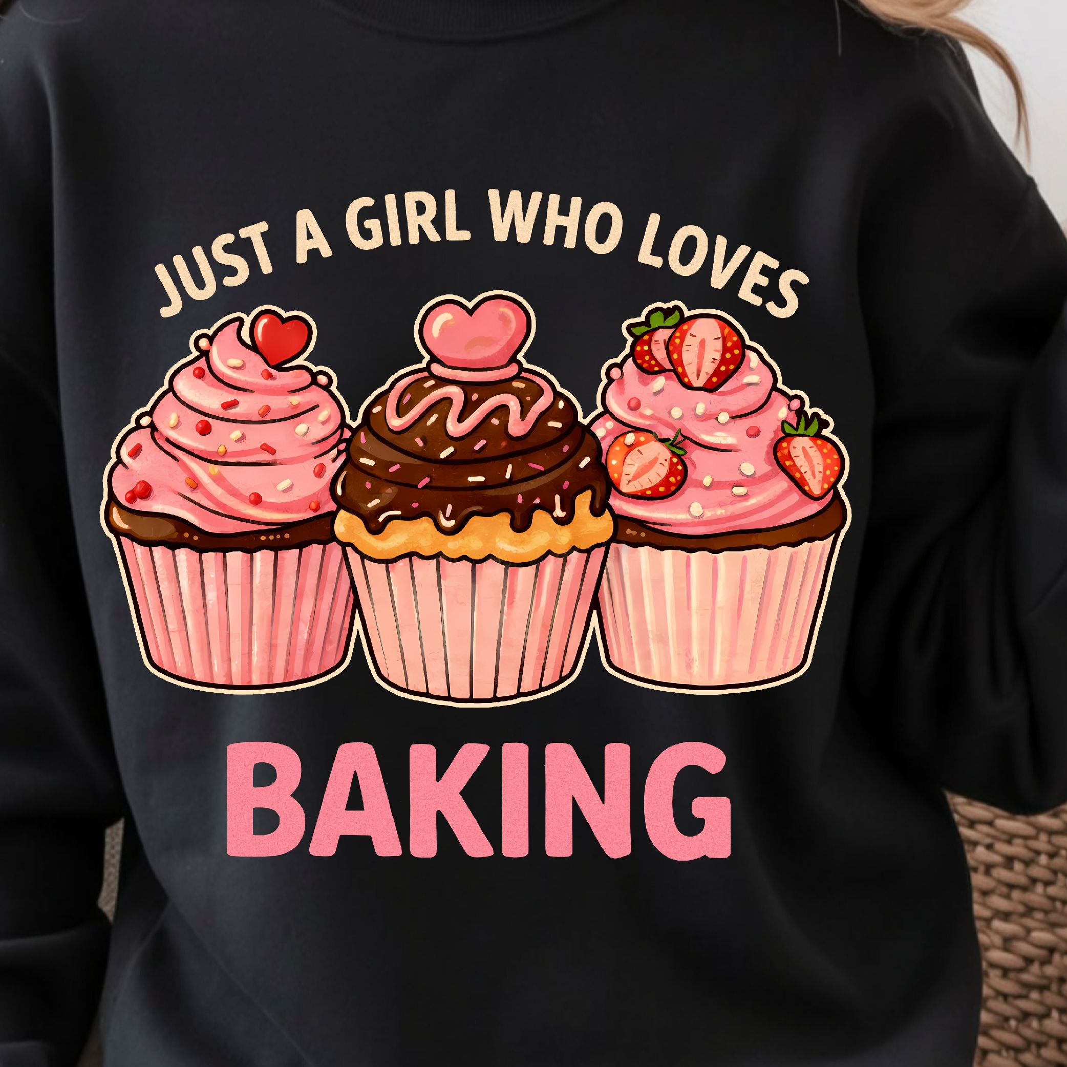 Just A Girl Who Loves Baking Shirt, Baking Lover T Shirt, Cute Baker Tee navy Blue l t Shirt