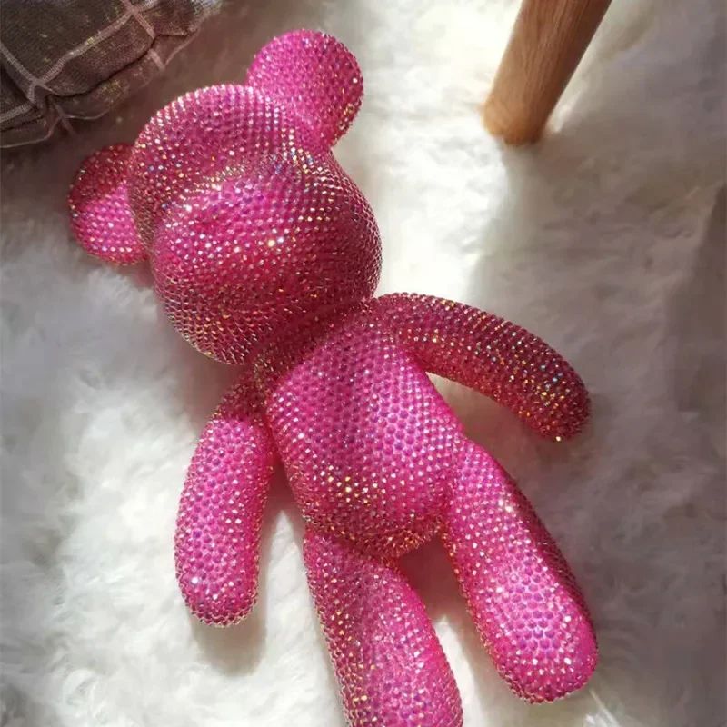 DIY Rhinestone Crystal Bear Figurine black 12.99 In