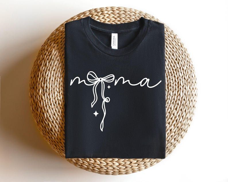 Mama With Ribbon Shirt Coquette Mama Shirt Heart Design Perfect Mother's Day Gift pink 3xl t Shirt