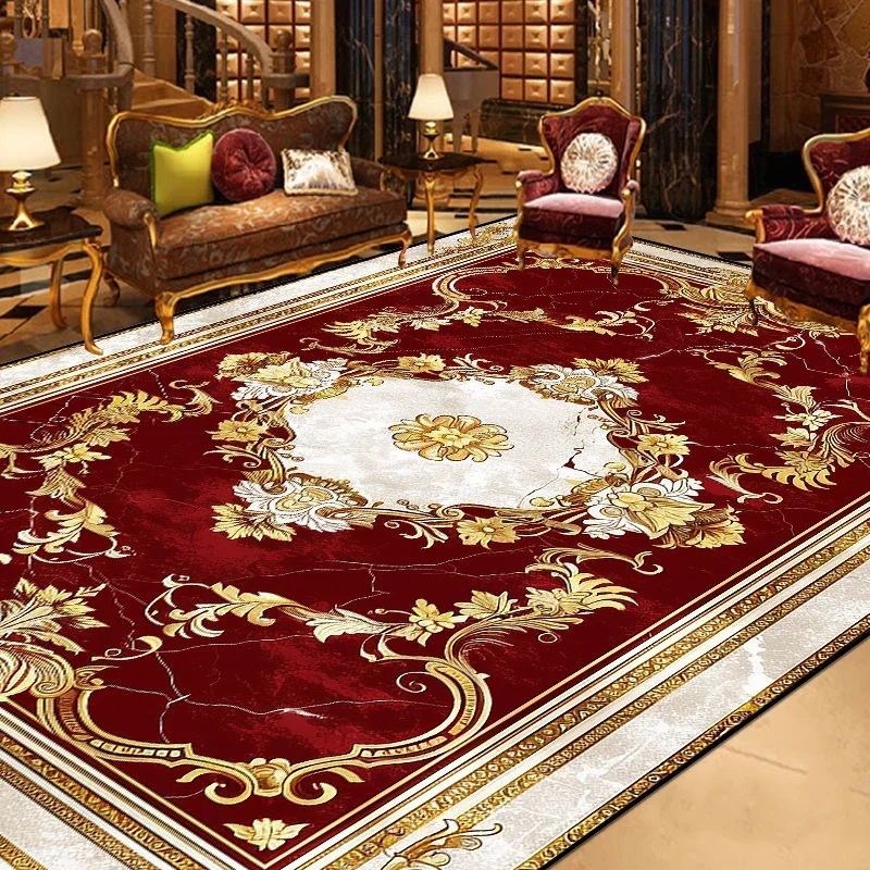 Vintage Luxe Non Slip European Area Rug Soft Washable Decorative Carpet For Living Room & Bedroom fg030 flannel 14 78.7 118.1 In