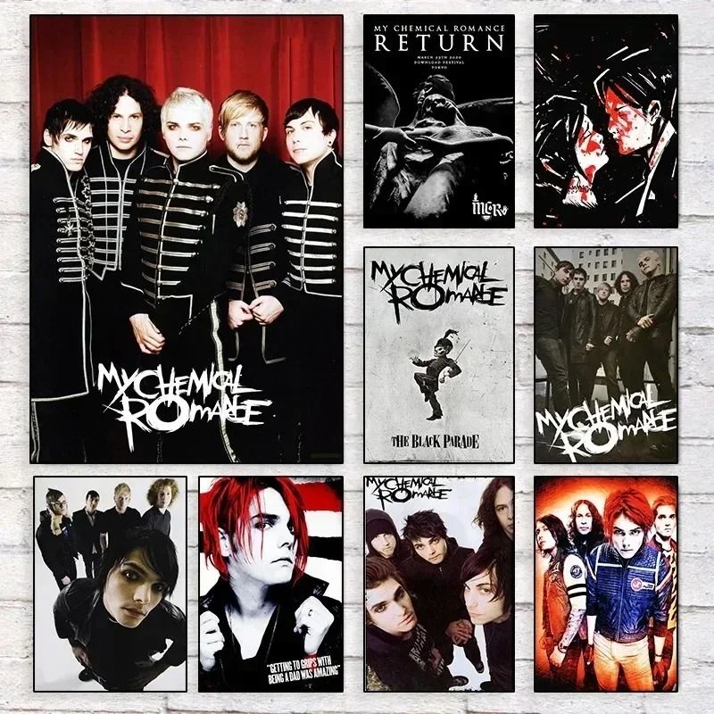 My Chemical Romance Poster Canvas Rock Band Wall Art Decor 11 40x50 Cm