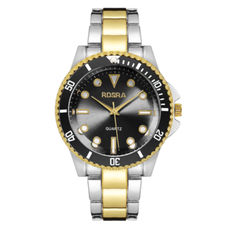 Luxury Mens Business Quartz Watch Stainless Steel Classic Dress Sport Timepiece silver Black