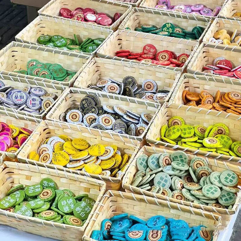 Handwoven Pu Erh Storage Box For Tea Cakes & Aging Collection c 20pcsx5g