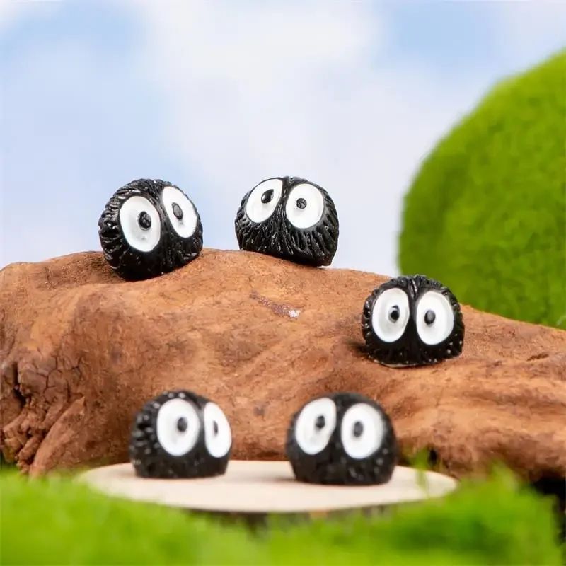 Mini Resin Elf Fairy Garden Figures Set black 10pcs