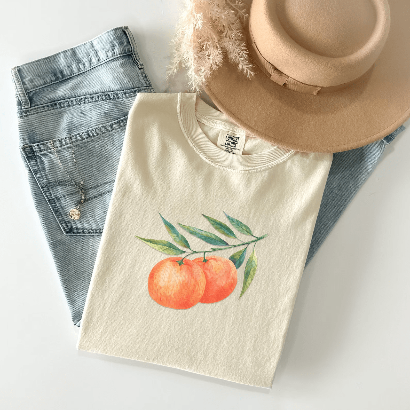 Aesthetic Oranges Shirt Vintage Fruit T Shirt Boho Citrus Graphic Tee For Women light Orange xl t Shirt