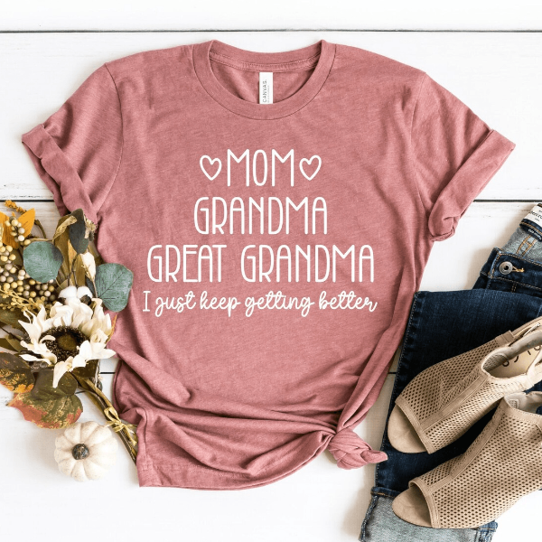 Mom Grandma Great Grandma Shirt Meaningful Family Milestone Gift Tee red 2xl t Shirt