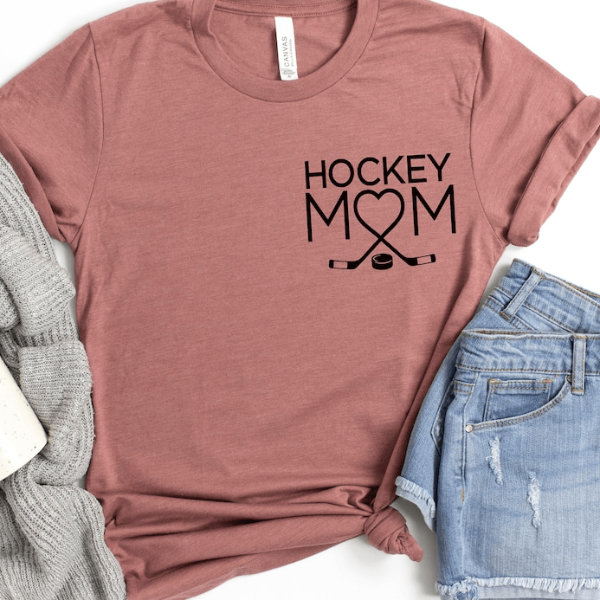 Hockey Mom Shirt Sports Shirt For Moms, Perfect Mother's Day Gift For Hockey Moms prism Peach 3xl sweatshirt