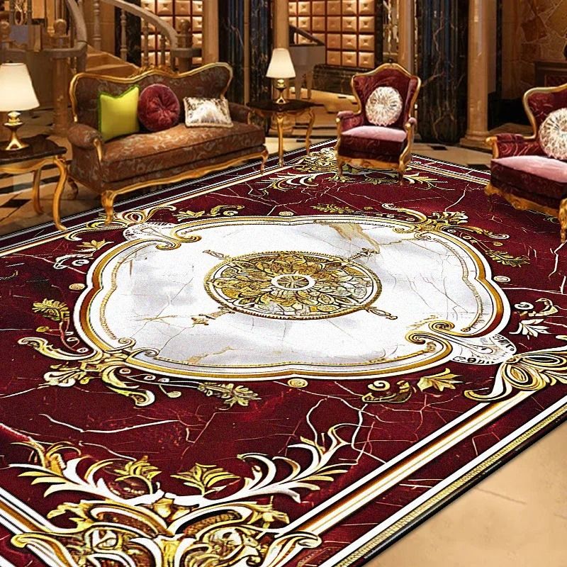 Retro European Large Area Rug Non Slip Living Room Carpet Elegant Floor Decor 03 200x250 Cm
