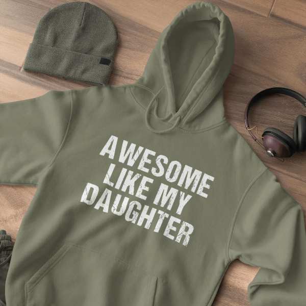 Awesome Like My Daughter Shirt Funny Fathers Day Gift Dad Daughter Tee grey 3xl sweatshirt