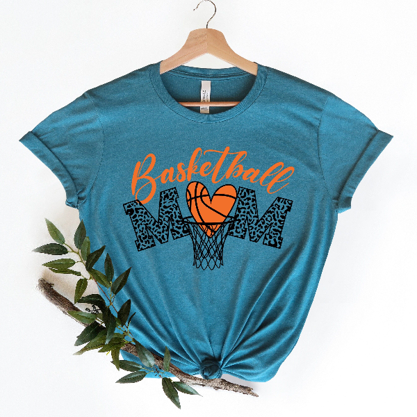 Basketball Mom Leopard Shirt Game Day Mom Tee Gift black 2xl t Shirt