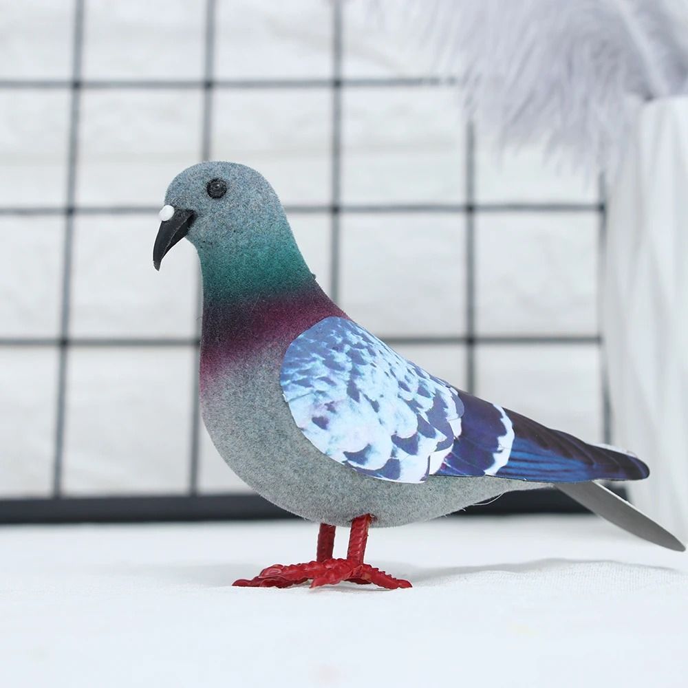 Realistic Simulation Pigeon Model | Artificial Dove Photography Prop | Executive Home & Wedding Sanctuary Decor b 1 Pc