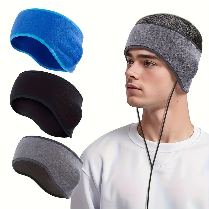 Winter Fleece Ear Warmer Pro Breathable Running Headband gray