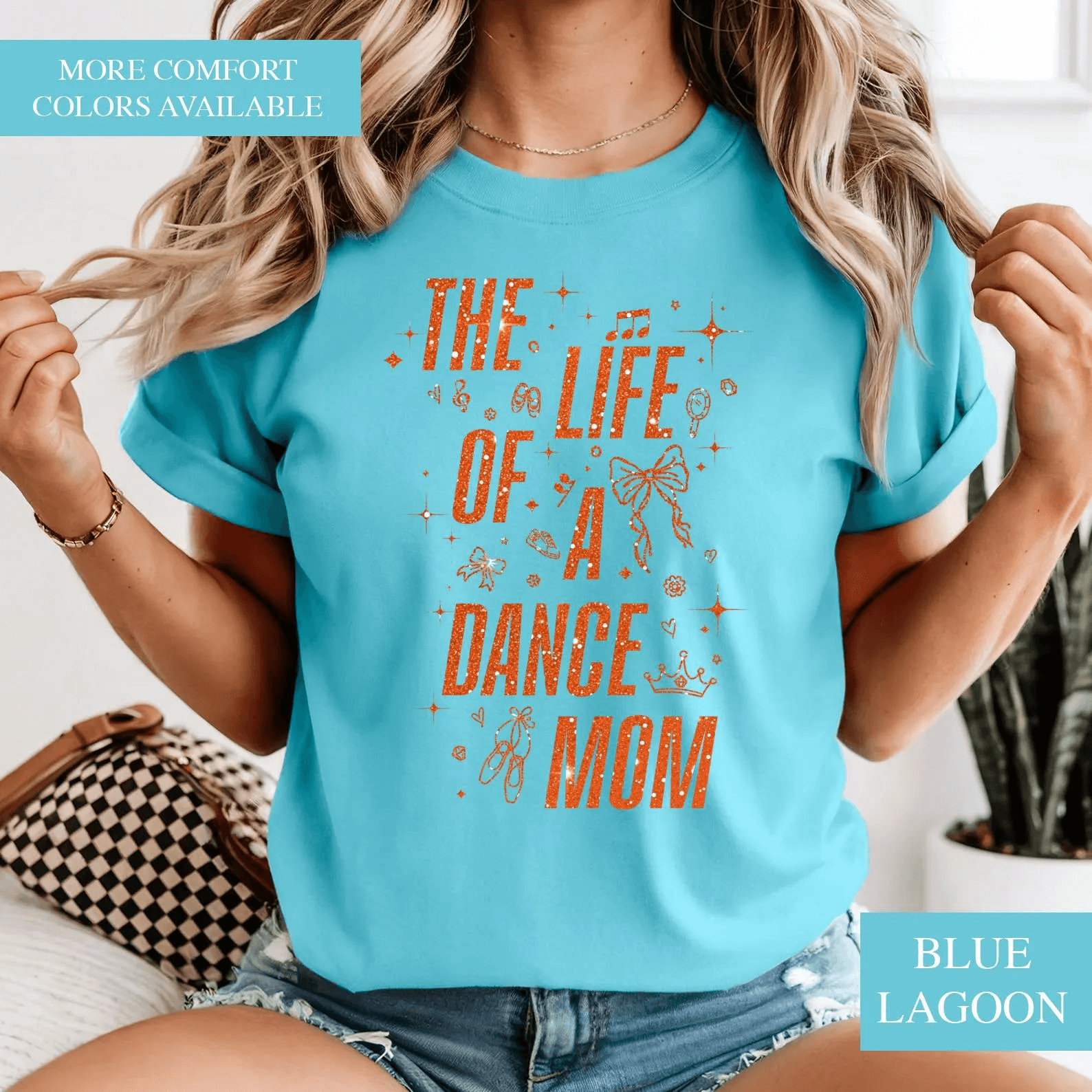 The Life Of A Dance Mom Shirt Comfort Colors Mom Life Tee Gift navy 2xl t Shirt