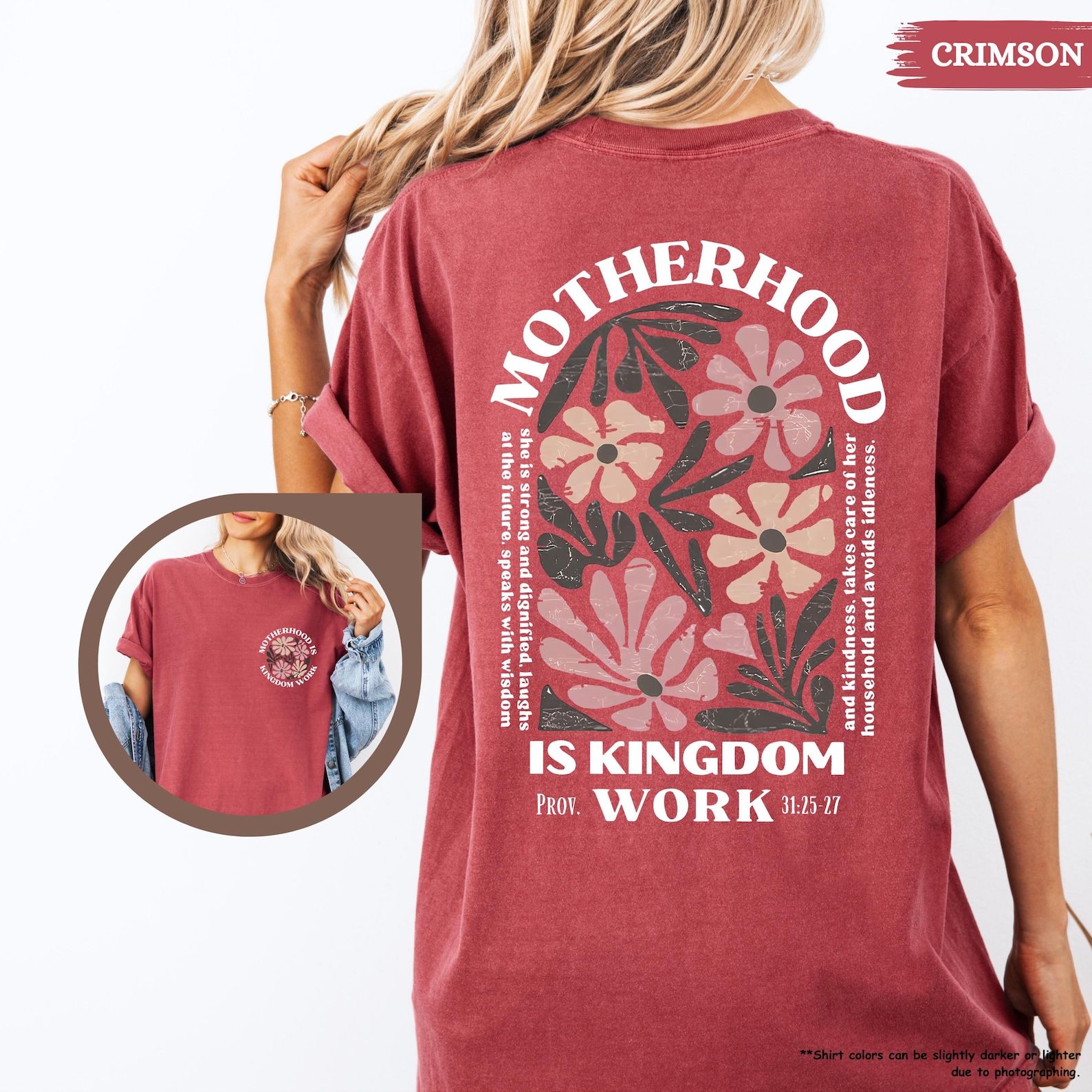 Motherhood Is Kingdom Work Shirt Faith Based Mom Graphic Tee Christian Mom T Shirt navy s t Shirt