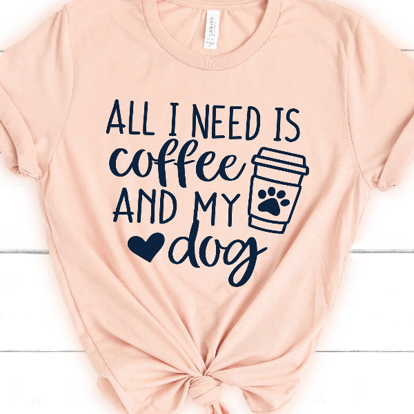 All I Need Is Coffee And My Dog Shirt Dog Mom Tee, Perfect Gift For Dog Lovers black xl t Shirt