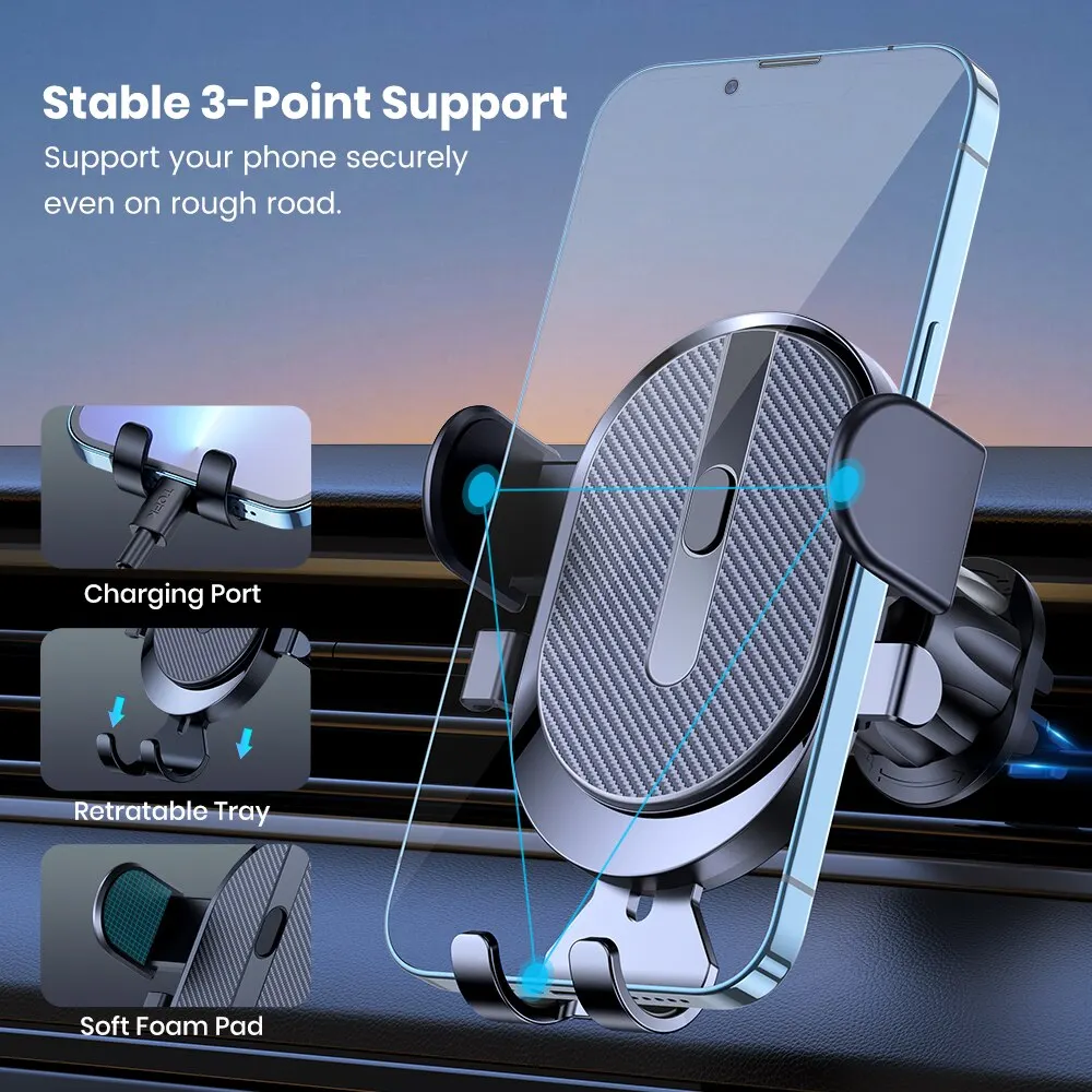 Gravity Lock Car Phone Holder Air Vent Mount For All Smartphones Gravity Lock Car Phone Holder Air Vent Mount For All Smartphones