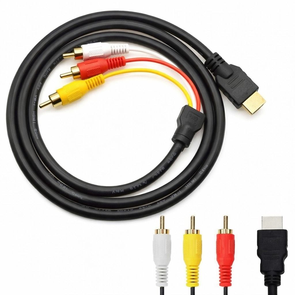 HDMI To RCA Adapter Cable AV Video Audio Converter For TV Projector HDTV HDMI To RCA Adapter Cable AV Video Audio Converter For TV Projector HDTV