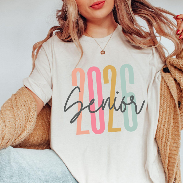 Senior 2026 Shirt Colorful Graduate Graphic Tee Trendy Graduation T Shirt Casual Womens Top hot Pink 3xl sweatshirt