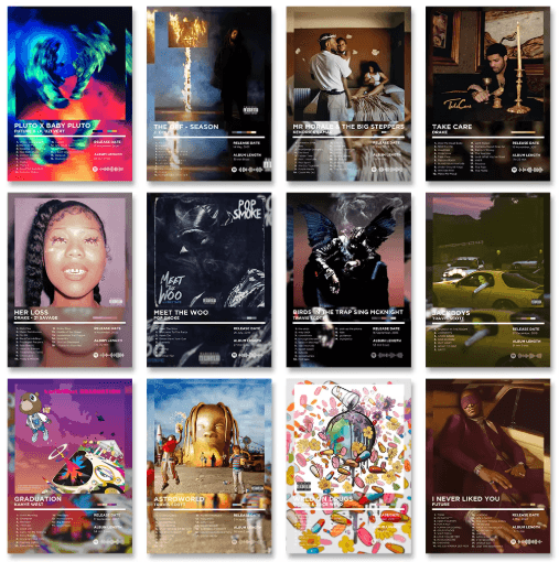 Retro Album Cover Canvas Poster Music Wall Art Decor For Home & Gifts sw9054 (a3)30x42cm Unframed