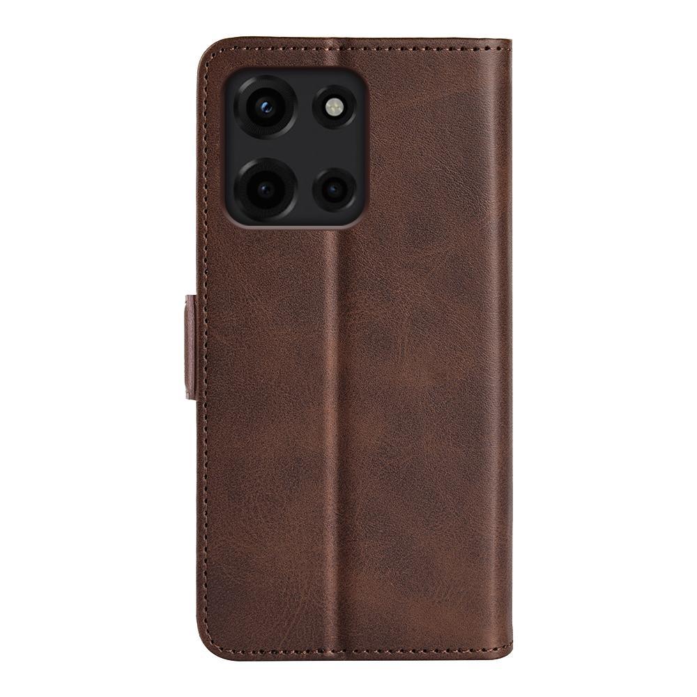 Magnetic Wallet Flip Case For Motorola Moto G 5G Leather Shockproof Cover With Card Slots For Motorola Edge 50 Pro black