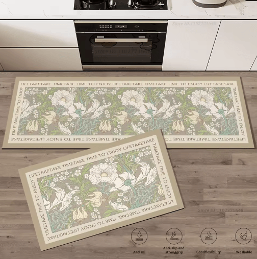 Floral Anti Fatigue Kitchen Rug Soft Non Slip Kitchen Mat For Comfort & Style ddb170 2 Style 50x80cm And 50x160cm