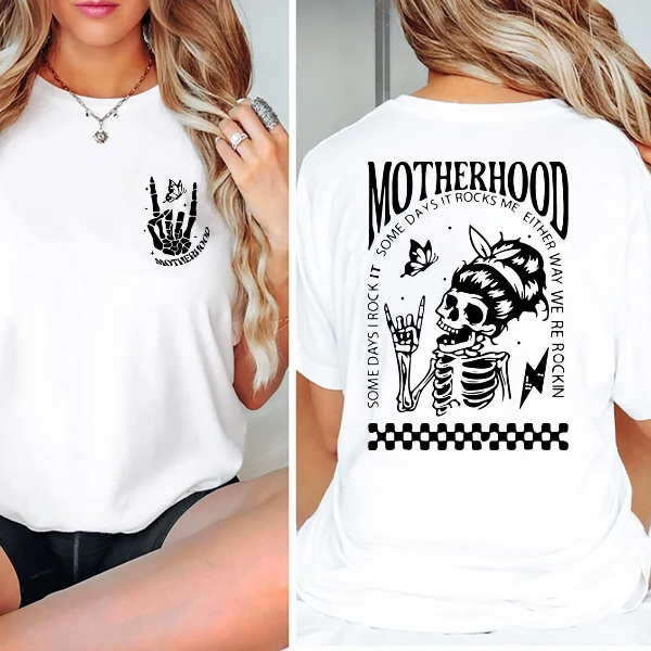 Motherhood Shirt Cool Mom Skull Graphic Tee Edgy Mom Outfit Trendy Gift red 2xl t Shirt