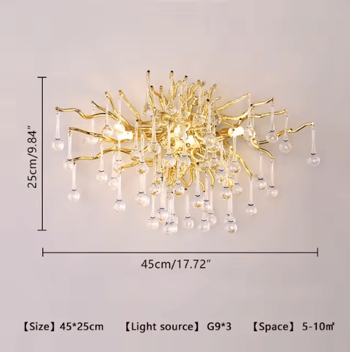 Nordic Gold K9 Crystal Chandelier Modern Luxury LED Ceiling Light long 100cm gold Body cold White