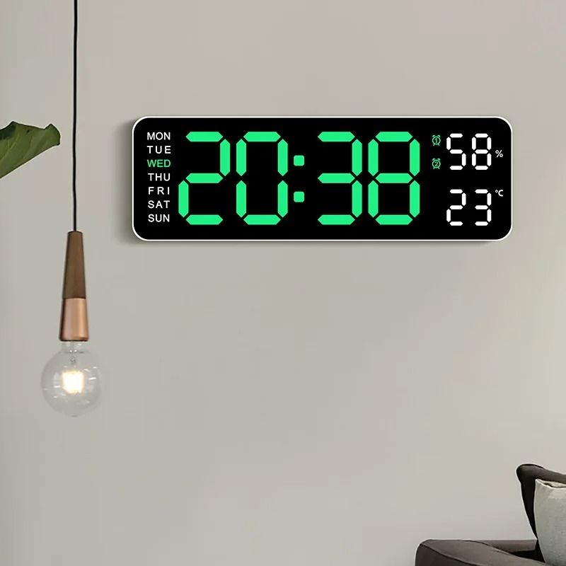 Minimalist LED Time Cube | Smart Mute Electronic Wall & Desk Alarm Clock white Shell