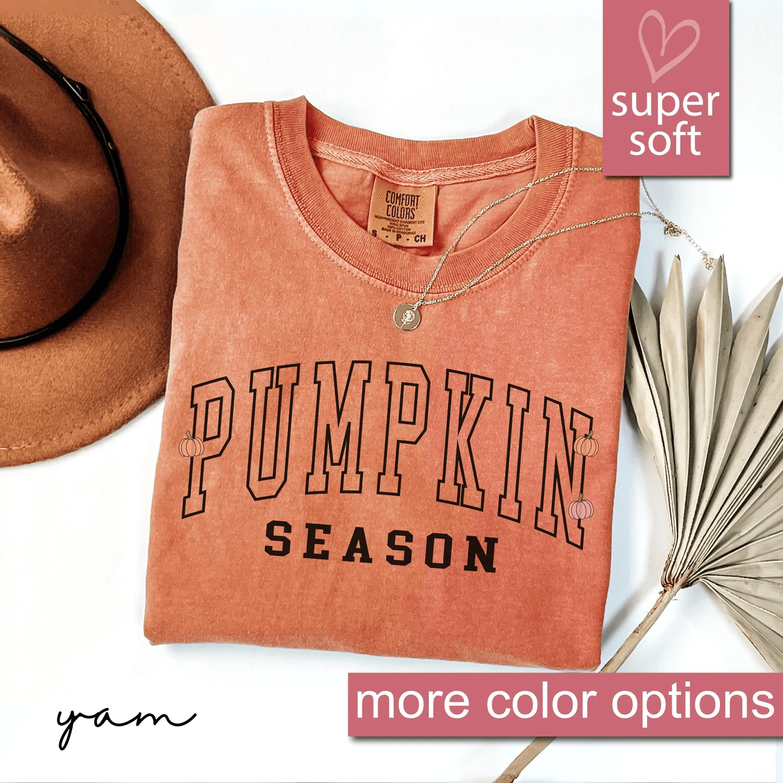 Comfort Colors Pumpkin Season Shirt Cute Fall T Shirt Cozy Thanksgiving Halloween Tee yellow l t Shirt