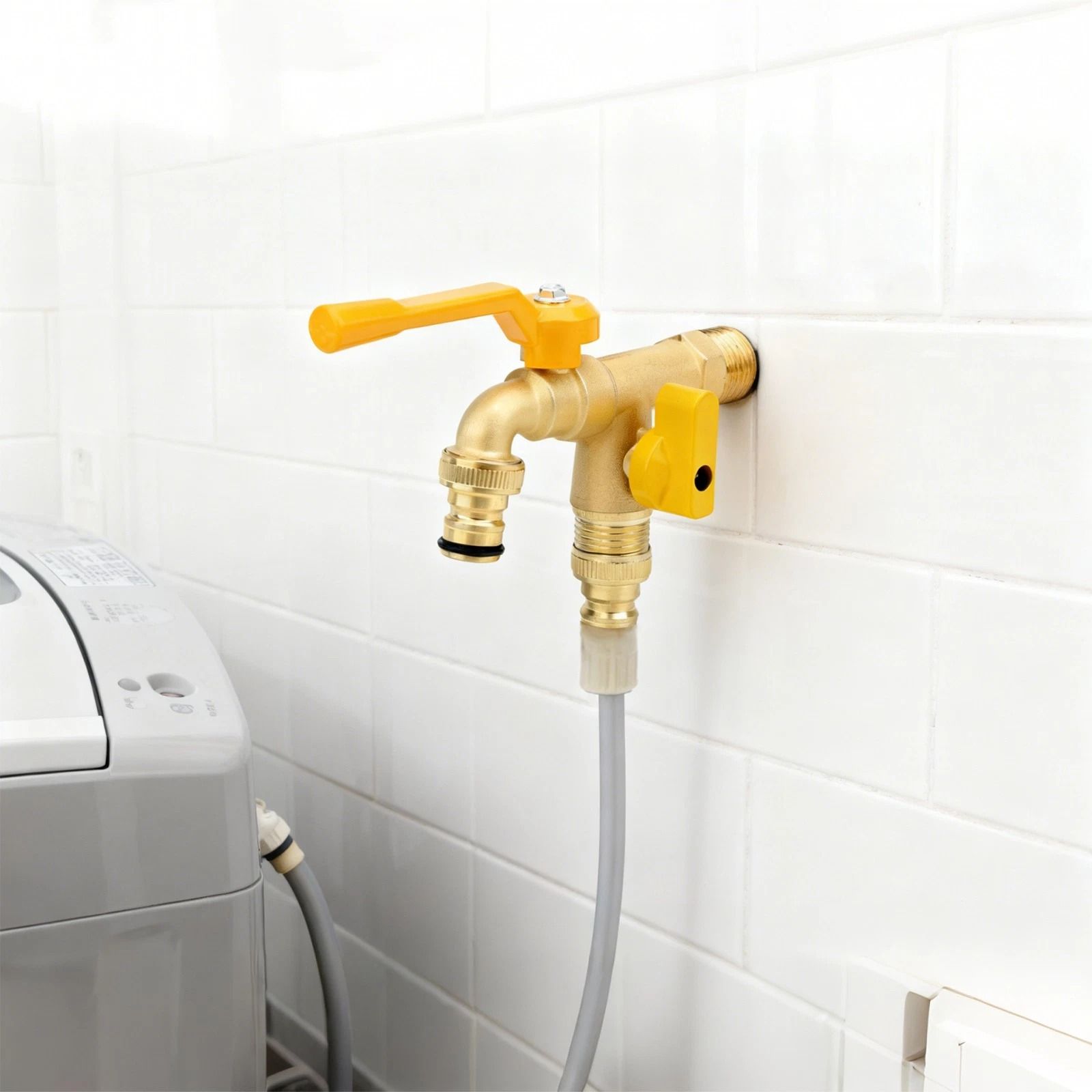 Double Tap Brass Garden Faucet Splitter Valve With Dual Outlets For Outdoor Use Double Tap Brass Garden Faucet Splitter Valve With Dual Outlets For Outdoor Use