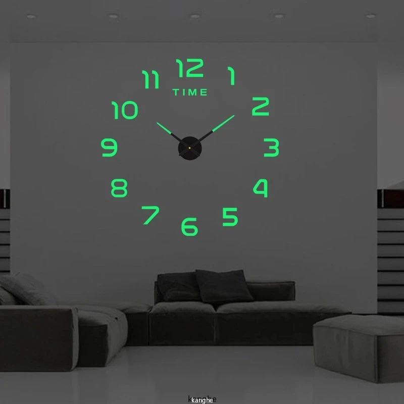 Modern Large Wall Clock With Acrylic Mirror Wall Clock Design For Stylish, Customizable Decor. 063 Luminous