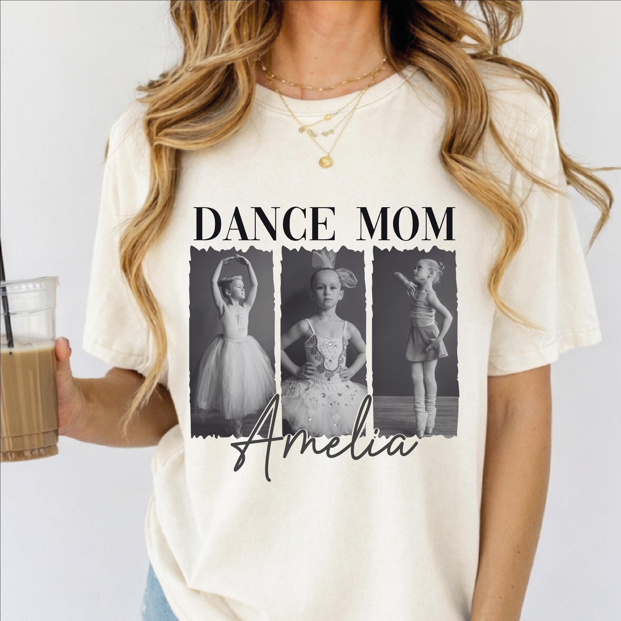 Personalized Dance Mom Photo Shirt, Custom Photos Tee, Gift For Dancer Mama navy m sweatshirt