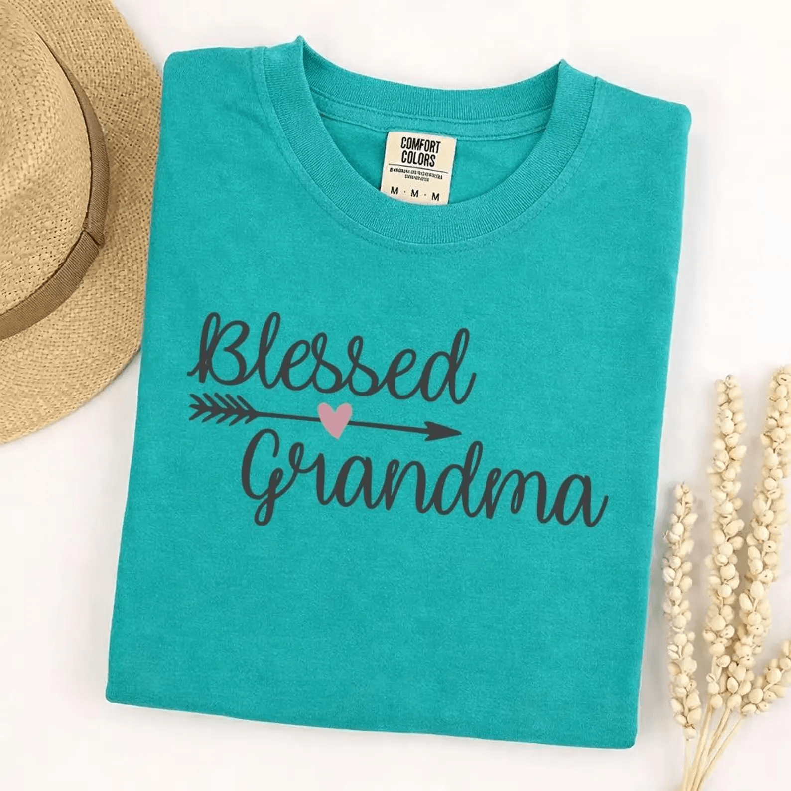 Blessed Grandma Shirt Floral Comfort Colors Tee Mothers Day Gift light Orange 2xl t Shirt