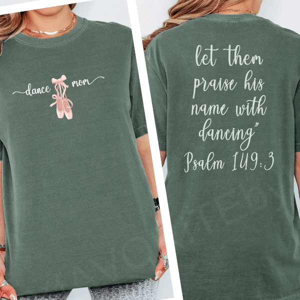 Christian Ballet Mom Shirt Comfort Colors Dance Mom Tee Mama Faith Gift lavender Pink 2xl t Shirt