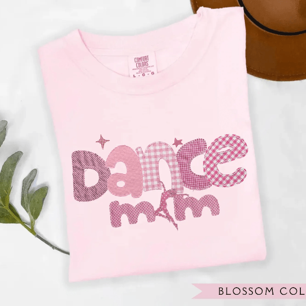 Faux Embroidered Dance Mom Shirt Comfort Colors Ballet Mama Gift Tee green s t Shirt